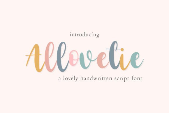 Allovetie: A Charming Handwritten Font for Editorial Design
