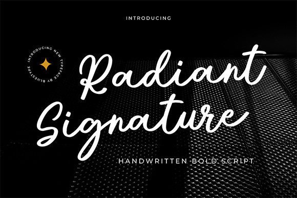 Discover Radiant Signature: A Versatile Handwritten Font
