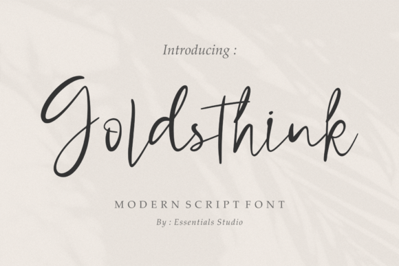 Goldsthink: Elevate Your Brand with a Modern Script Font