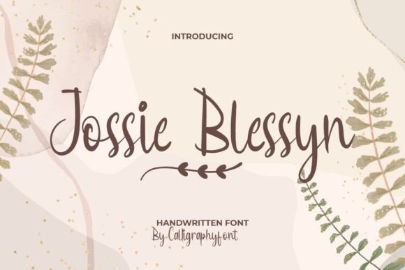 Jossie Blessyn: A Graceful Script Font for Editorial Design