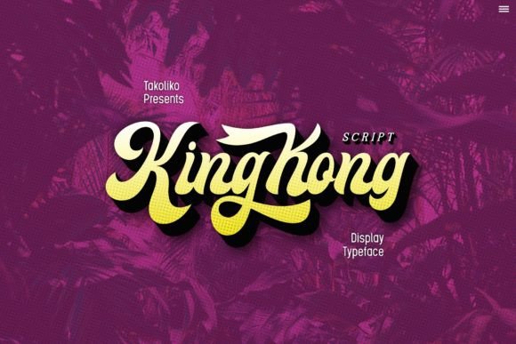 Kingkong: A Retro Script Font for Modern Web Design