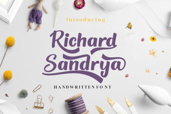 Richard Sandrya: A Charming Handwritten Font for Creative Projects