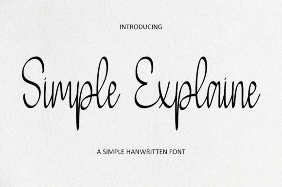 Simple Explaine: A Charming and Elegant Script Font